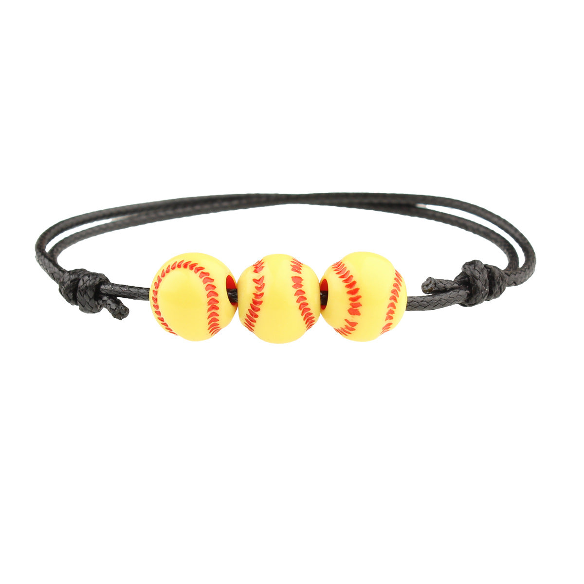 Sports Softball Football Baseball Simple Personalized Ball Bracelets