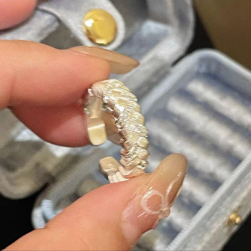 Simple Brushed Female Niche High-grade Light Rings