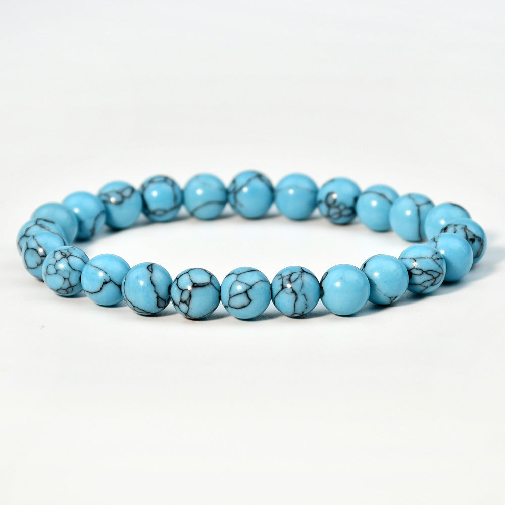 Round Beads Natural Stone Agate Bead Crystal Bracelets