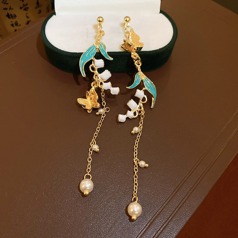 Women's Chinese Style Series Fan Han Clothing Earrings