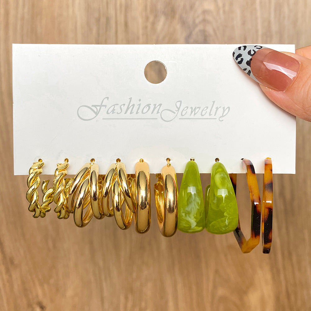Vintage Suit Pairs Of Creative Personality Leopard Flower Rings