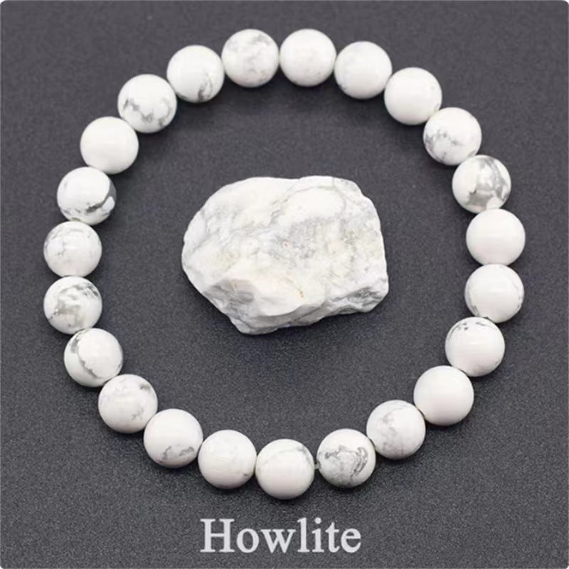 Amethyst Tiger Eye Elastic Rose Stone Agate Bracelets