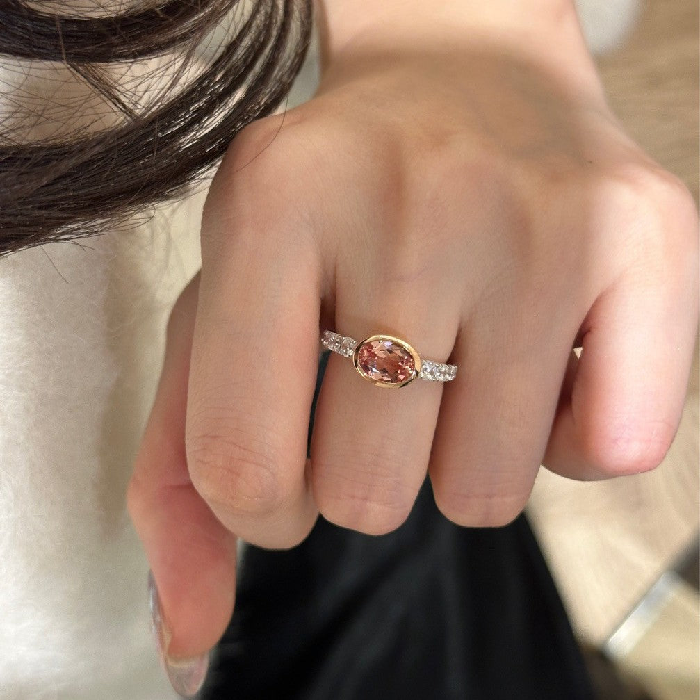 Papa Big Diamond Female Pink Sweet Rings