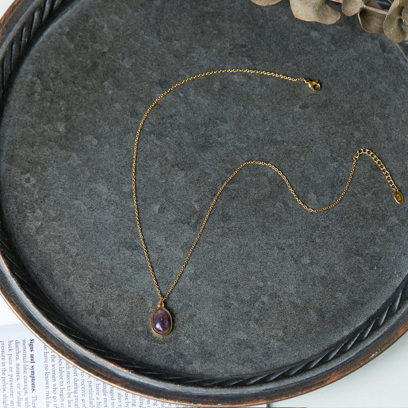 Clavicle Chain Female Titanium Steel Gold Plated Necklaces