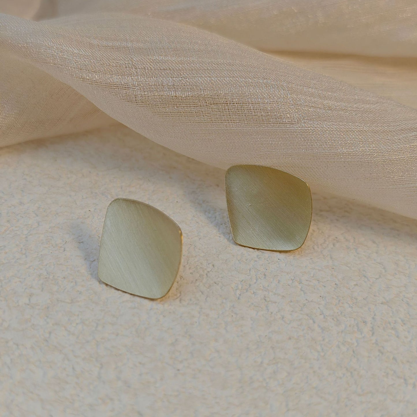 Brushed Square Love Heart Personality Geometry Ear Fashion Earrings