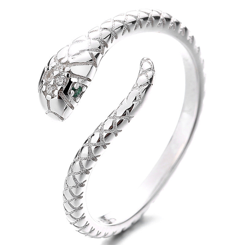 Sterling Sier Snake Female Fashion Unique Rings