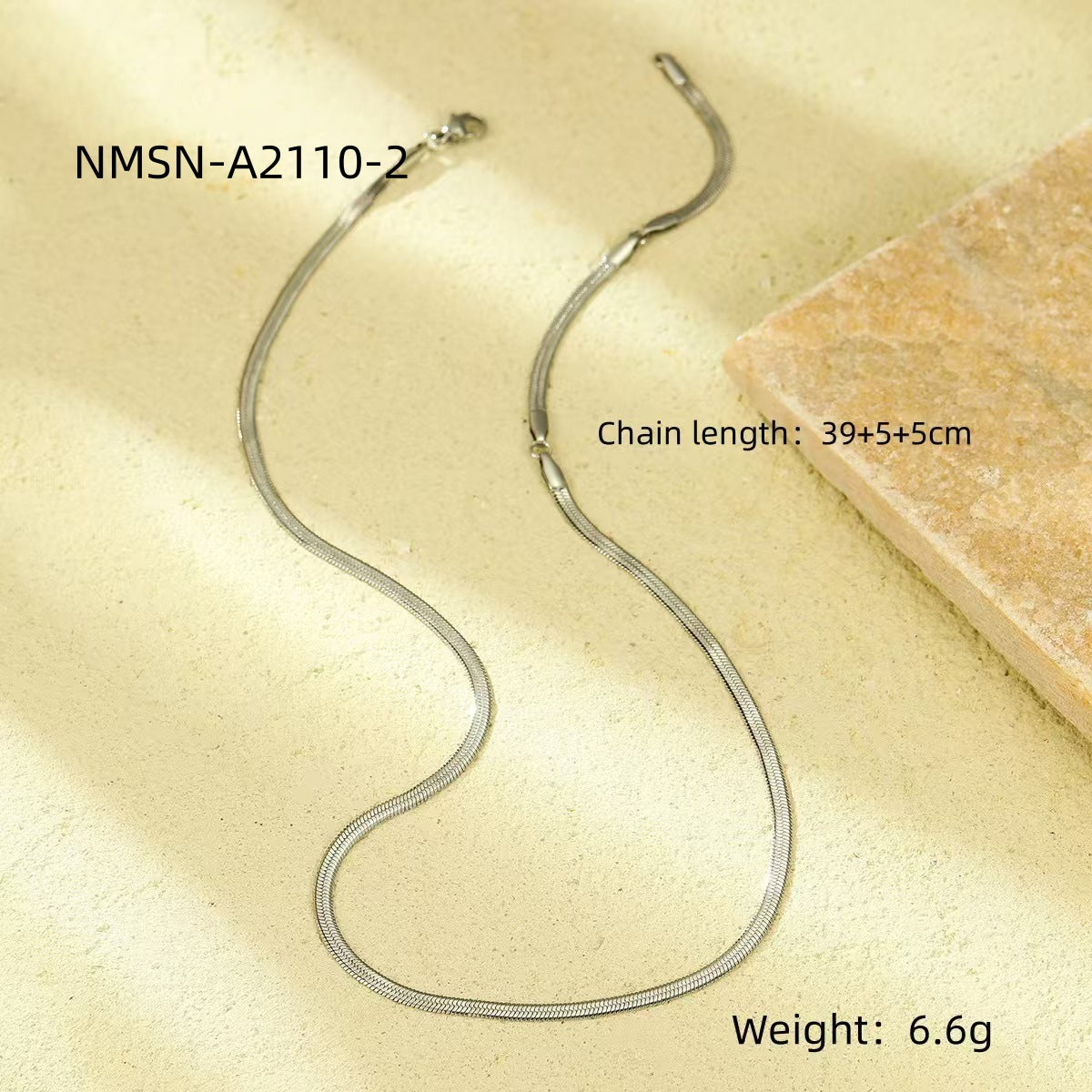Snake Bone Style Cold Niche Design Simple Gold-plated Necklaces