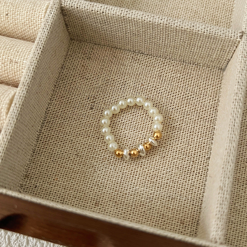 Beads Niche Design Advanced Finger Light Luxury Rings