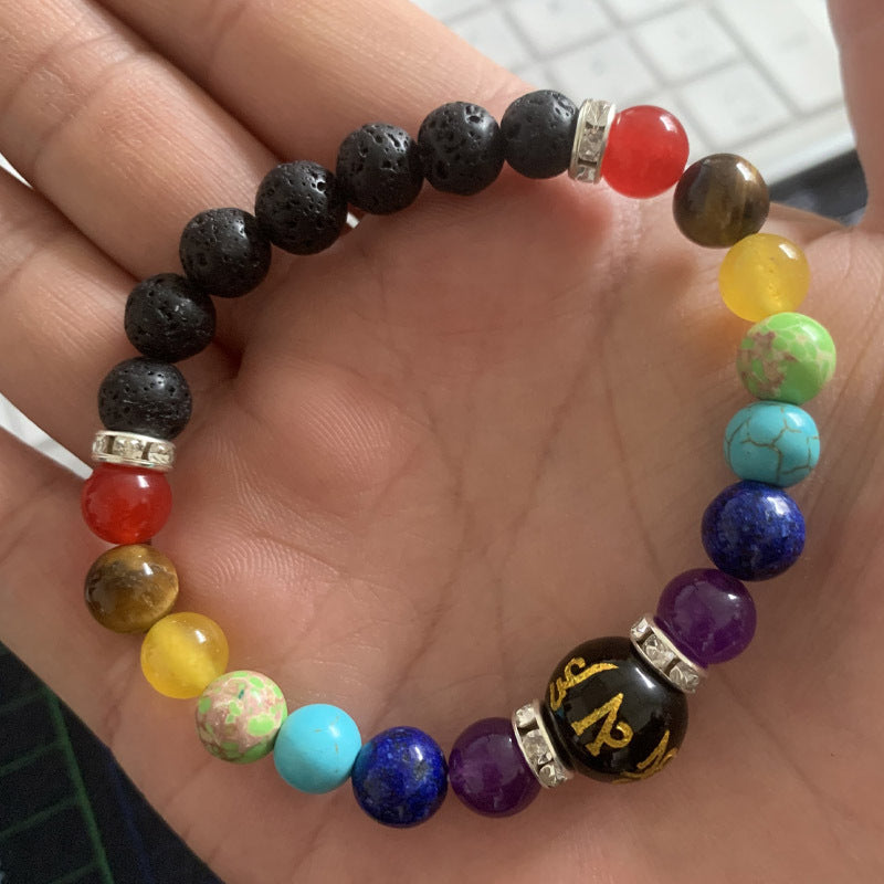 African Turquoise Drawing Stone Yoga Agate Bracelets