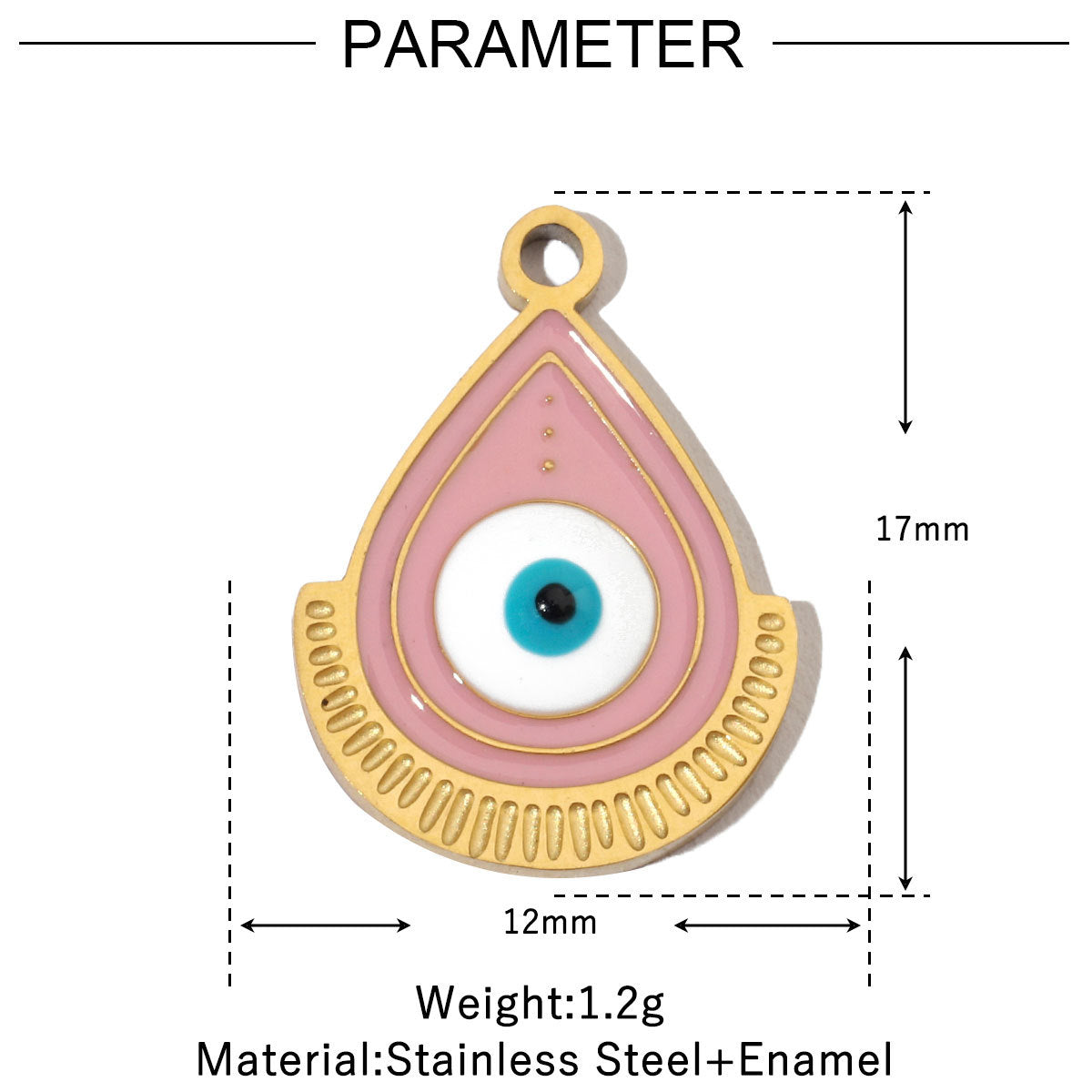 Palm Colorful Oil Titanium Steel Female Pendants