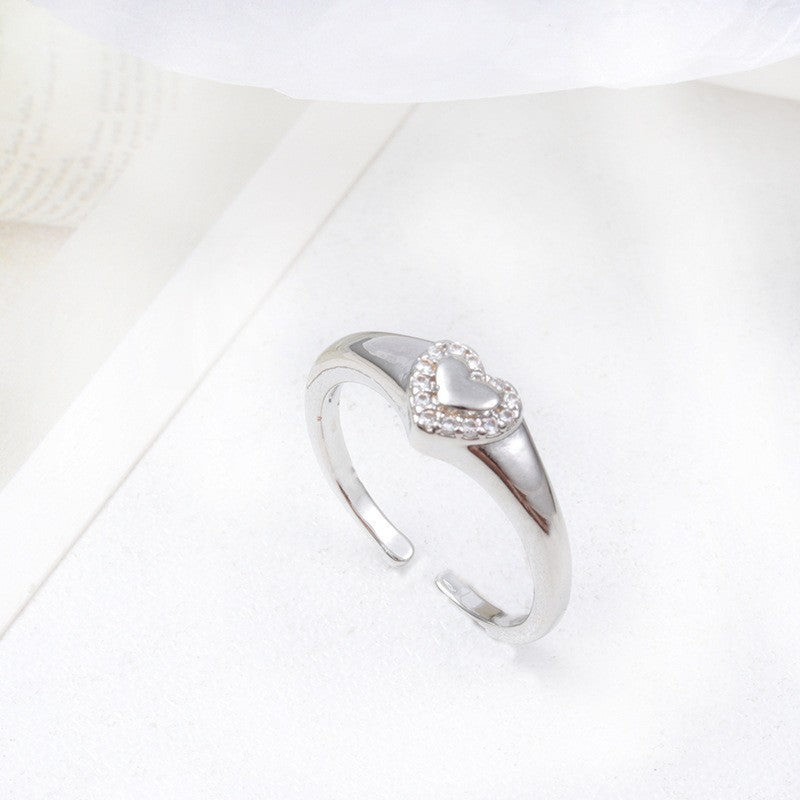 Micro Inlaid Zircon Pearl White Female Rings