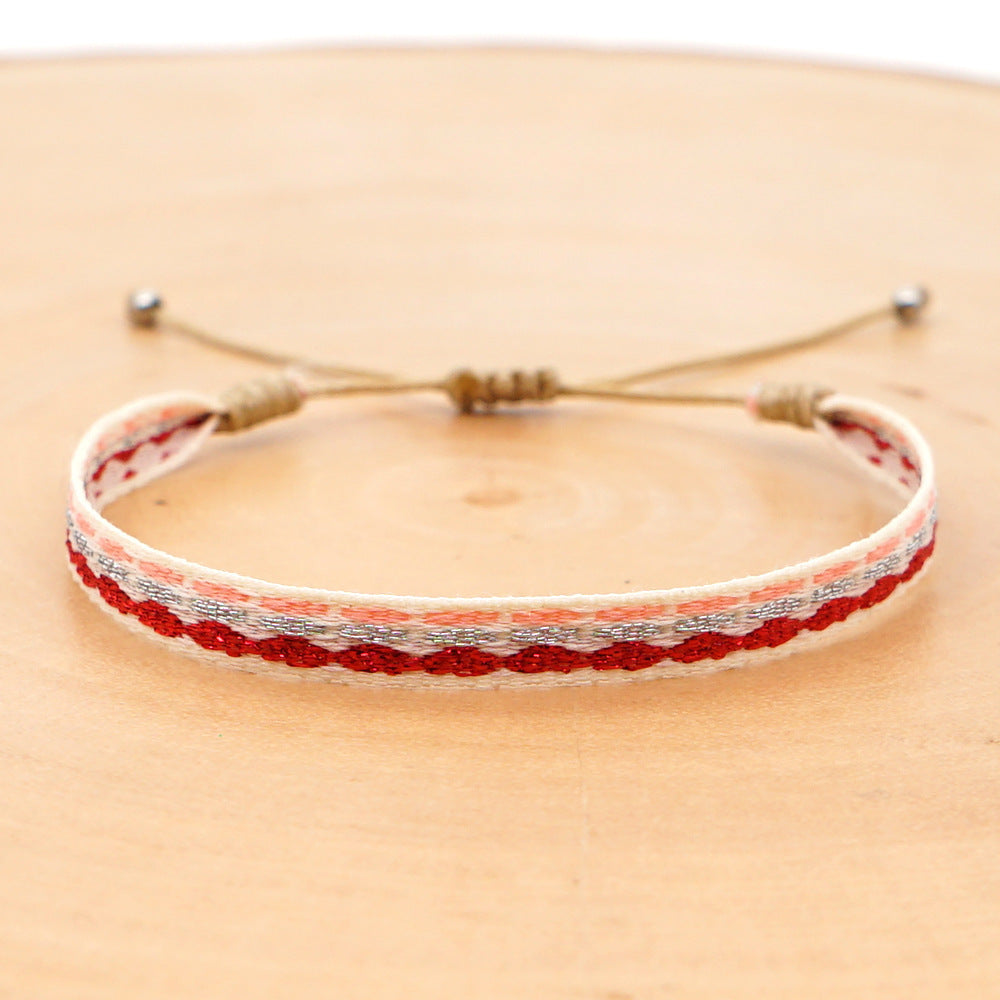 Women's South American Columbia Ethnic Style Webbing Bracelets