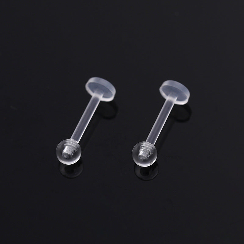 Straight Rod Ear Invisible See Through Needle Earrings