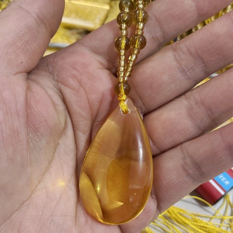 Women's & Men's Citrine Drip Temple Knot Sweater Chain Pendants