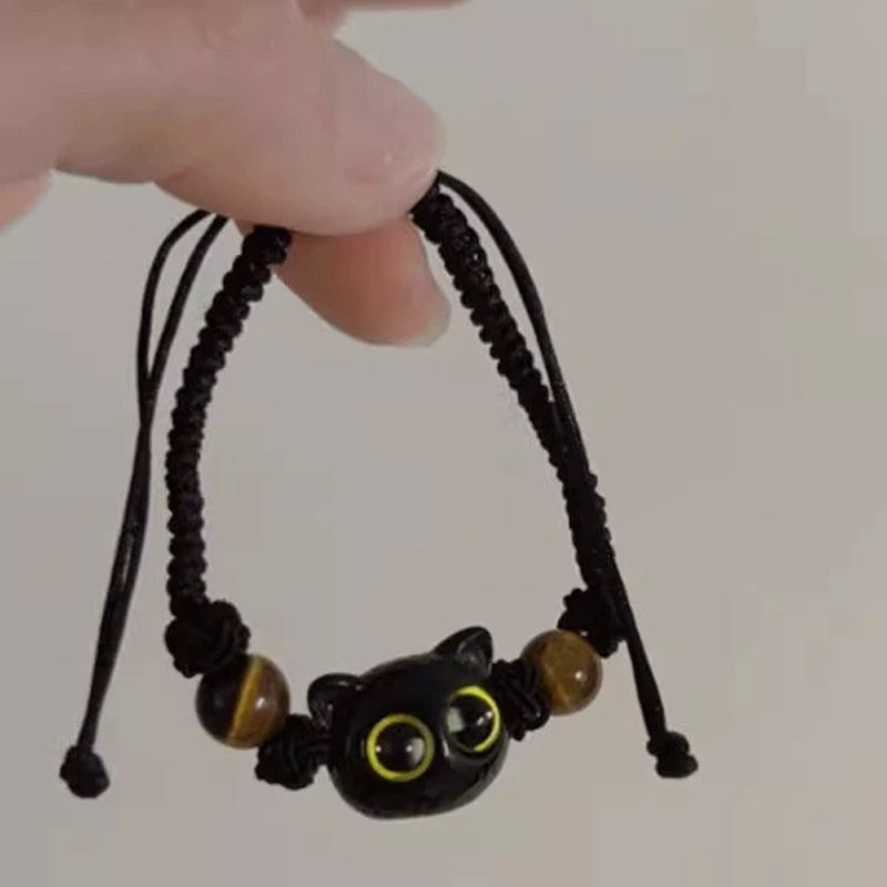 Black Little Monster Cat Female Design Sweet Bracelets