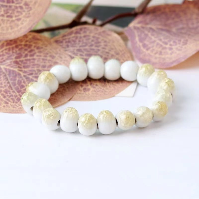 Ceramic Ethnic Style Blue White Porcelain Ornament Beach Bracelets