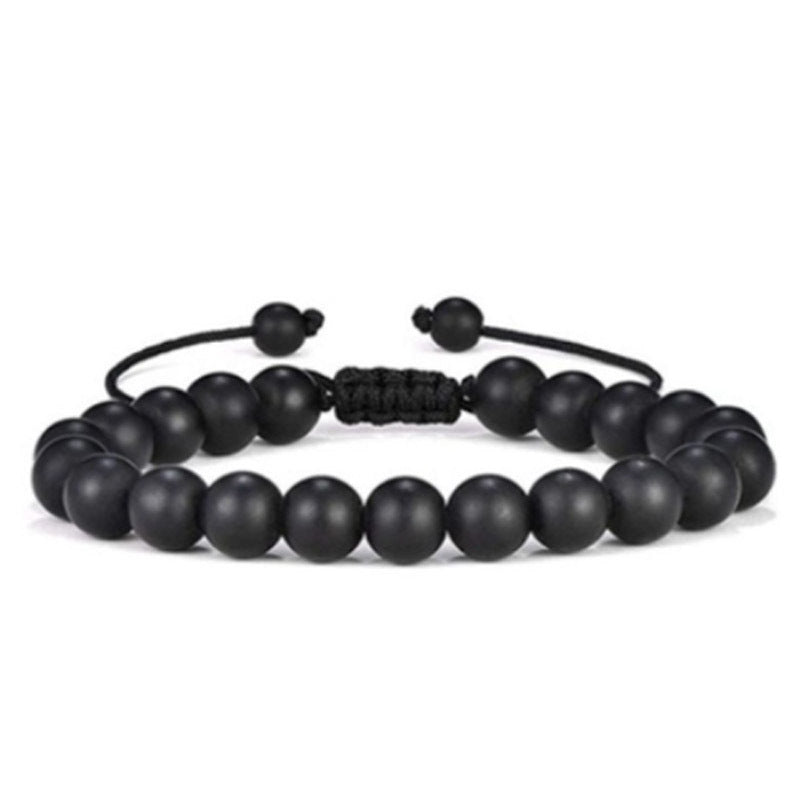 Men's Ornament Hematite Obsidian Matte Weave Vintage Bracelets