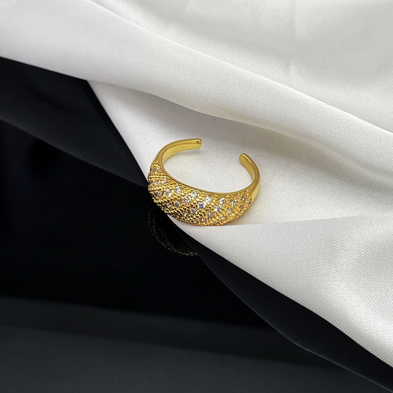 Asterism Full Diamond Open Female Light Luxury Rings