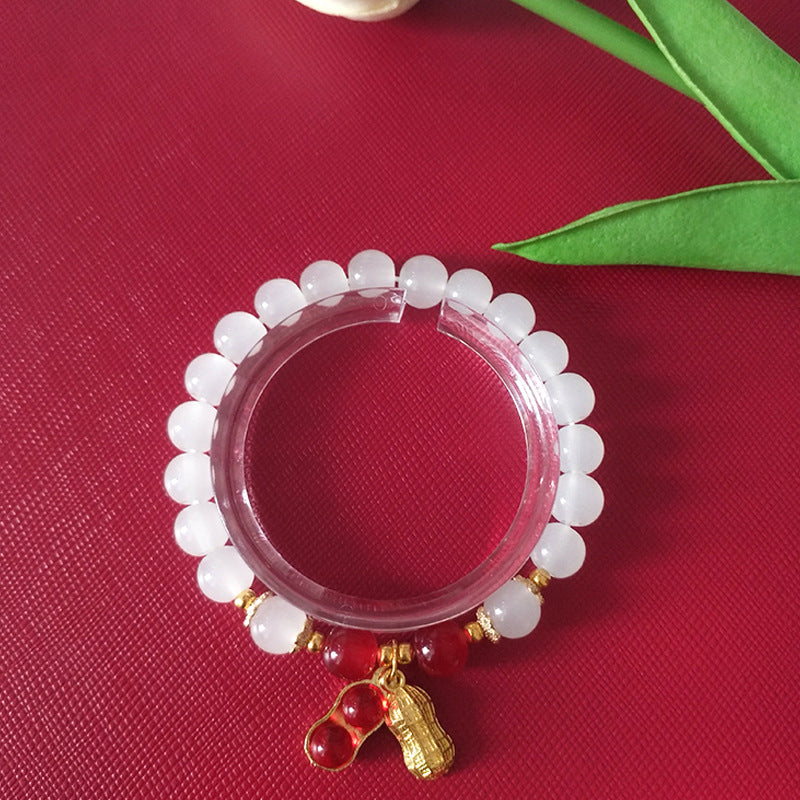 Women's Peanut Simple Design Agate Color May Good Bracelets