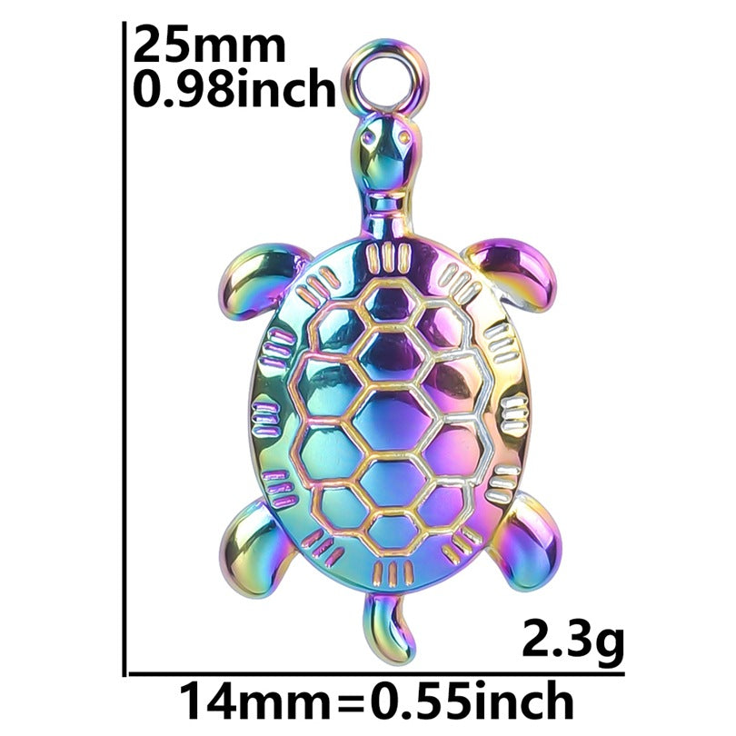 Stainless Steel Hydraulic Turtle Electroplating Ornament Necklaces