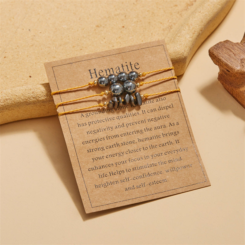 Stone Suit Citrine Amethyst Gravel Beaded Bracelets