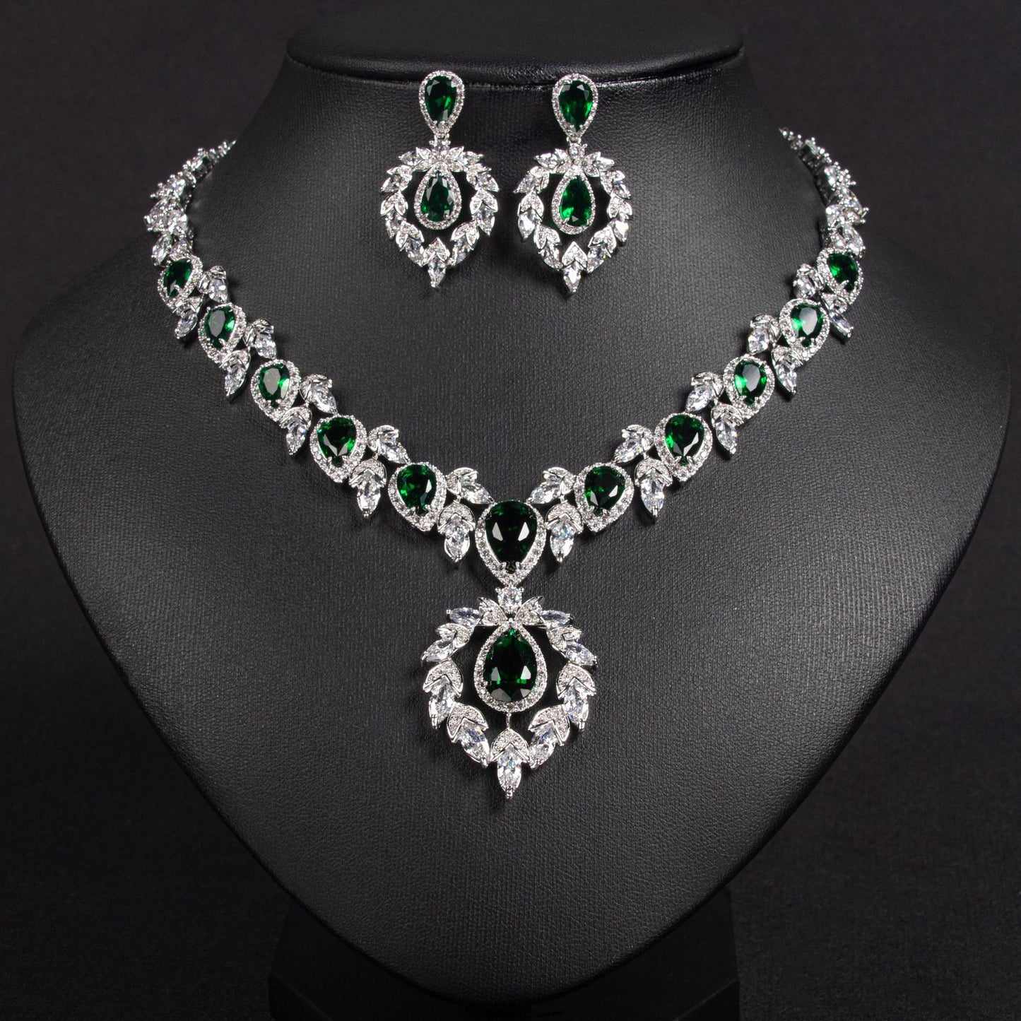 Bridal Formal Dress Zircon Water Drops Earrings