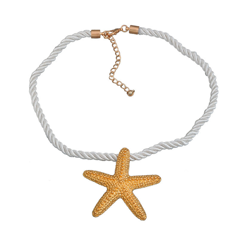 Women's Summer Beach Ocean Series Exaggerated Starfish Shell Necklaces