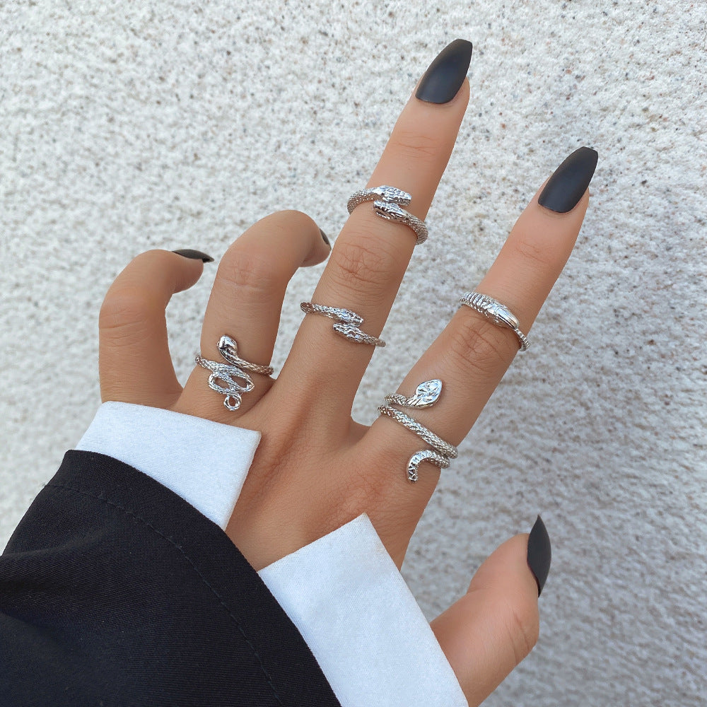 Sier Adjustable Hip Hop Index Finger Rings