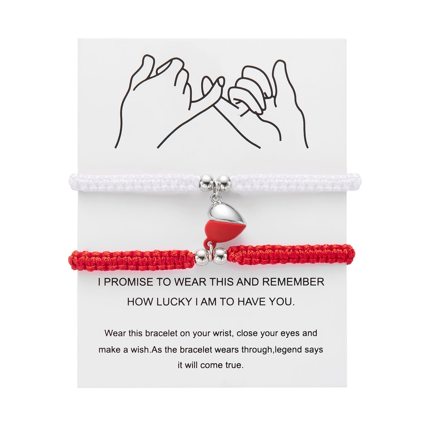 Women's & Men's Hand-woven Love Magnet Suction Package String Bracelets