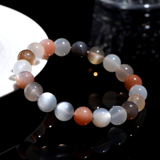 Cool Crystal Natural Colorful Moonlight Moonstone Bracelets