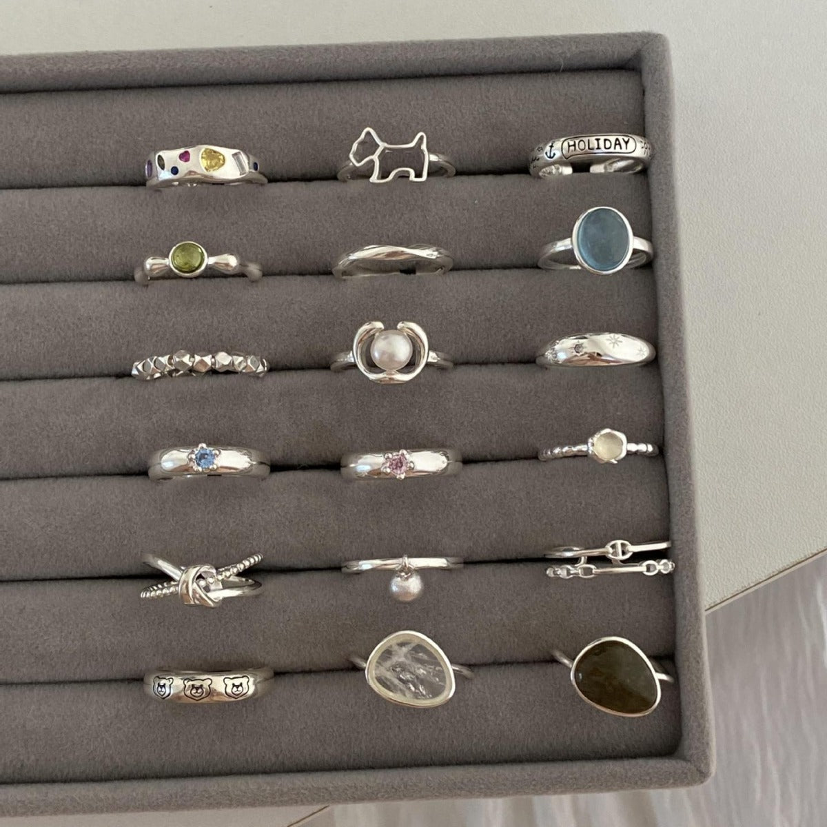 Sterling Sier Zircon Female Special Interest Rings