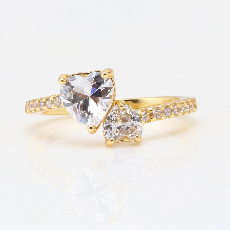 Graceful Fashionable Heart To Love Heart-shaped Mother's Rings