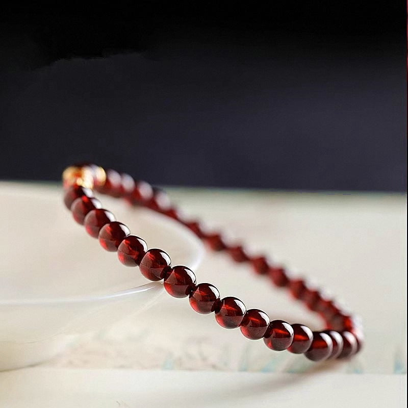 Women's Imitation Garnet Gift National Style Double Bracelets