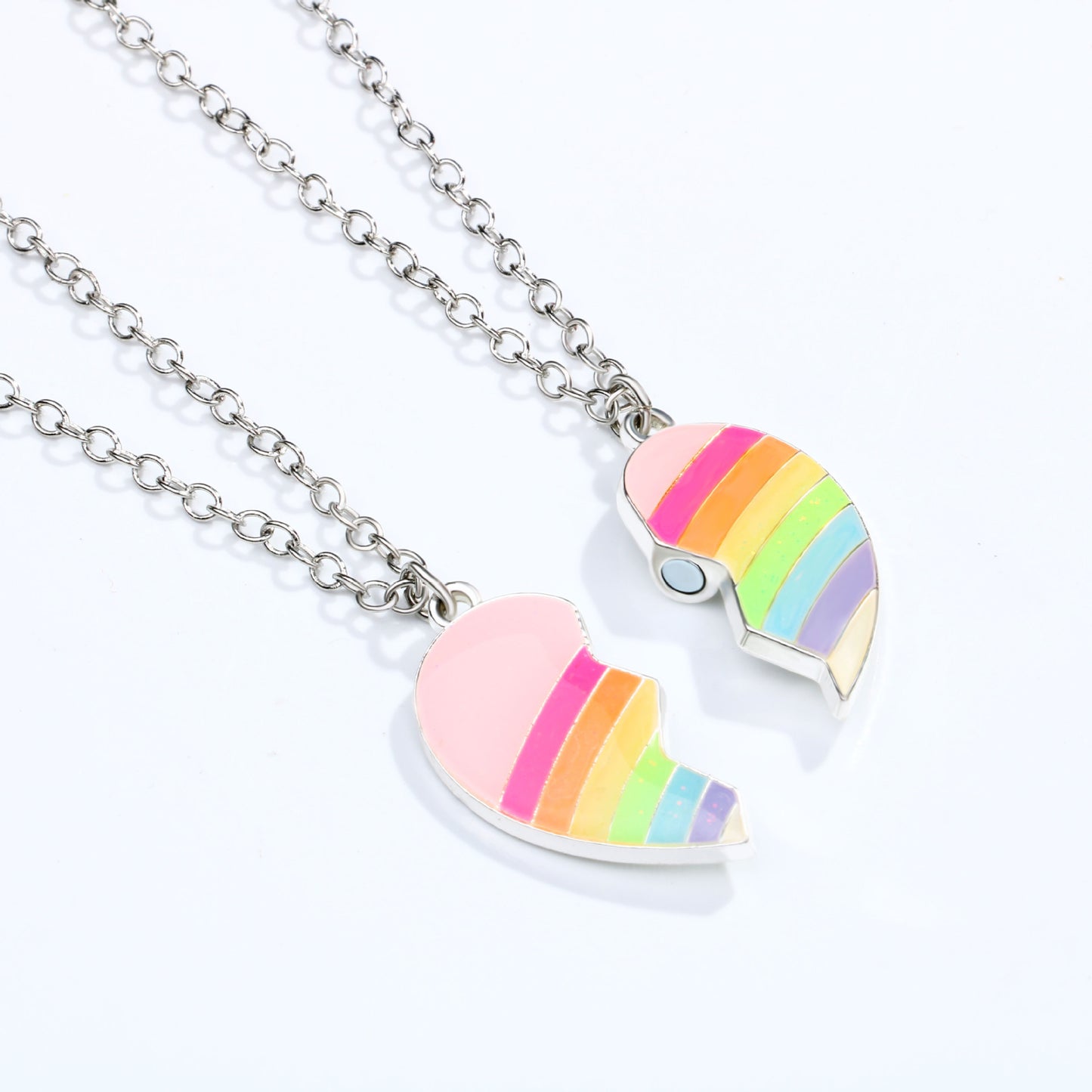 Children's Good Friend Magnetite Love Alloy Dripping Oil Necklaces