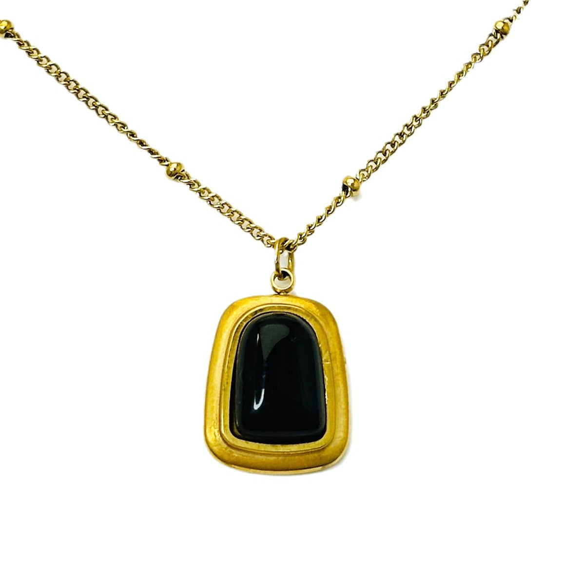 Women's Exaggerated Colorful Opal Design Fashion Titanium Steel Necklaces
