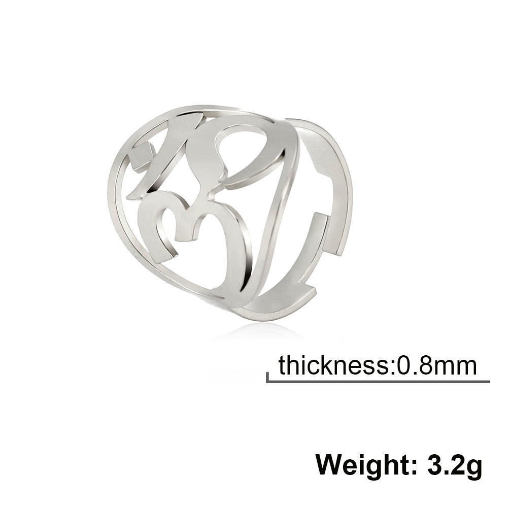 Women's Hip Hop Versatile Jewelry Cut Stainless Rings