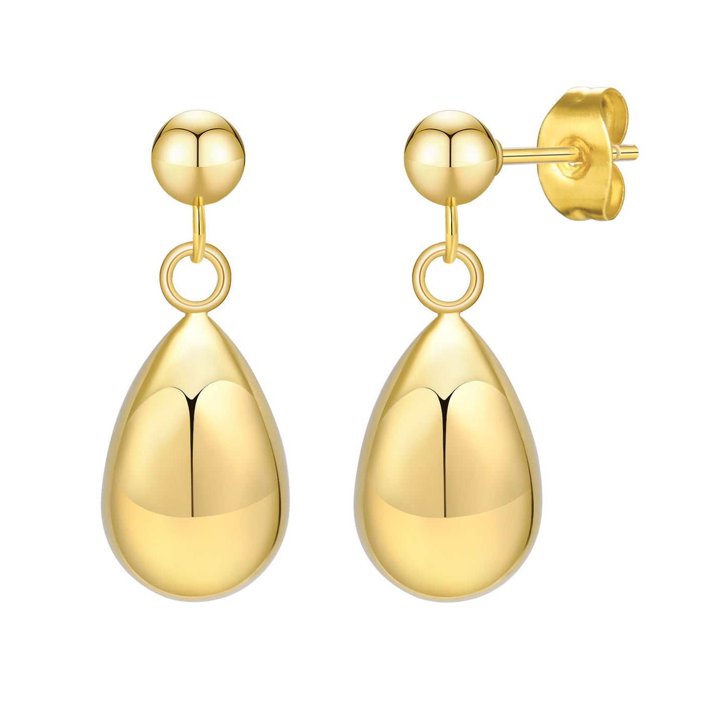 Women's Steel Water Drop For Gold French Earrings