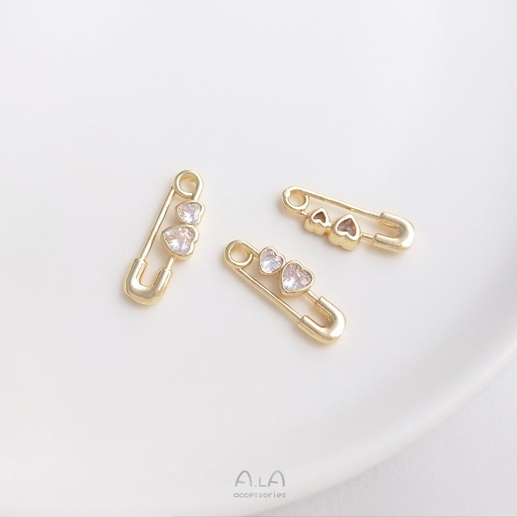 Inlaid Zircon Gold-plated Color Retention Pearl Pendants