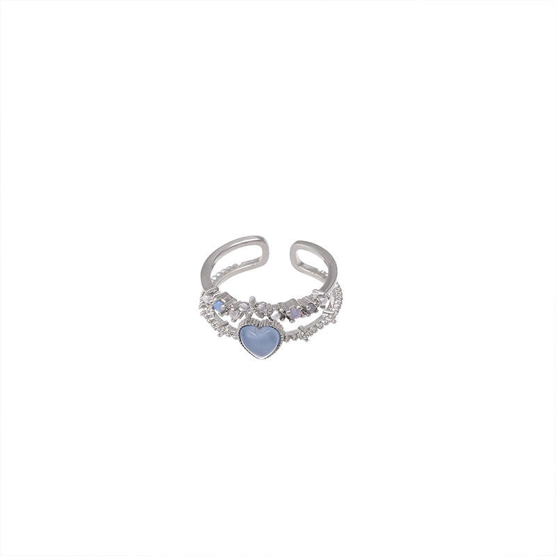 Light Luxury Minority Design Moonlight Zircon Index Rings