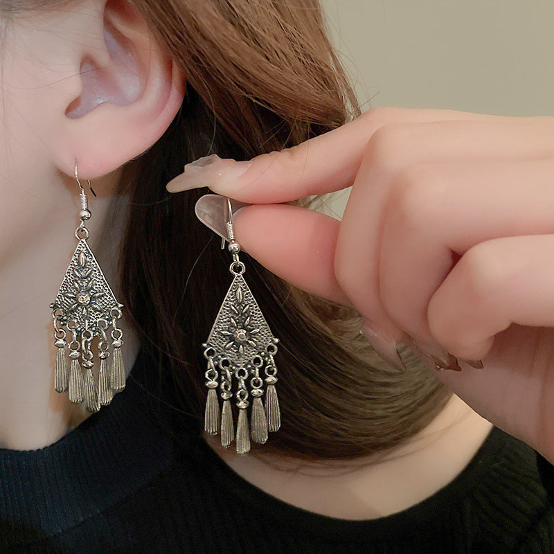 Women's Chinese Style Series Fan Han Clothing Earrings