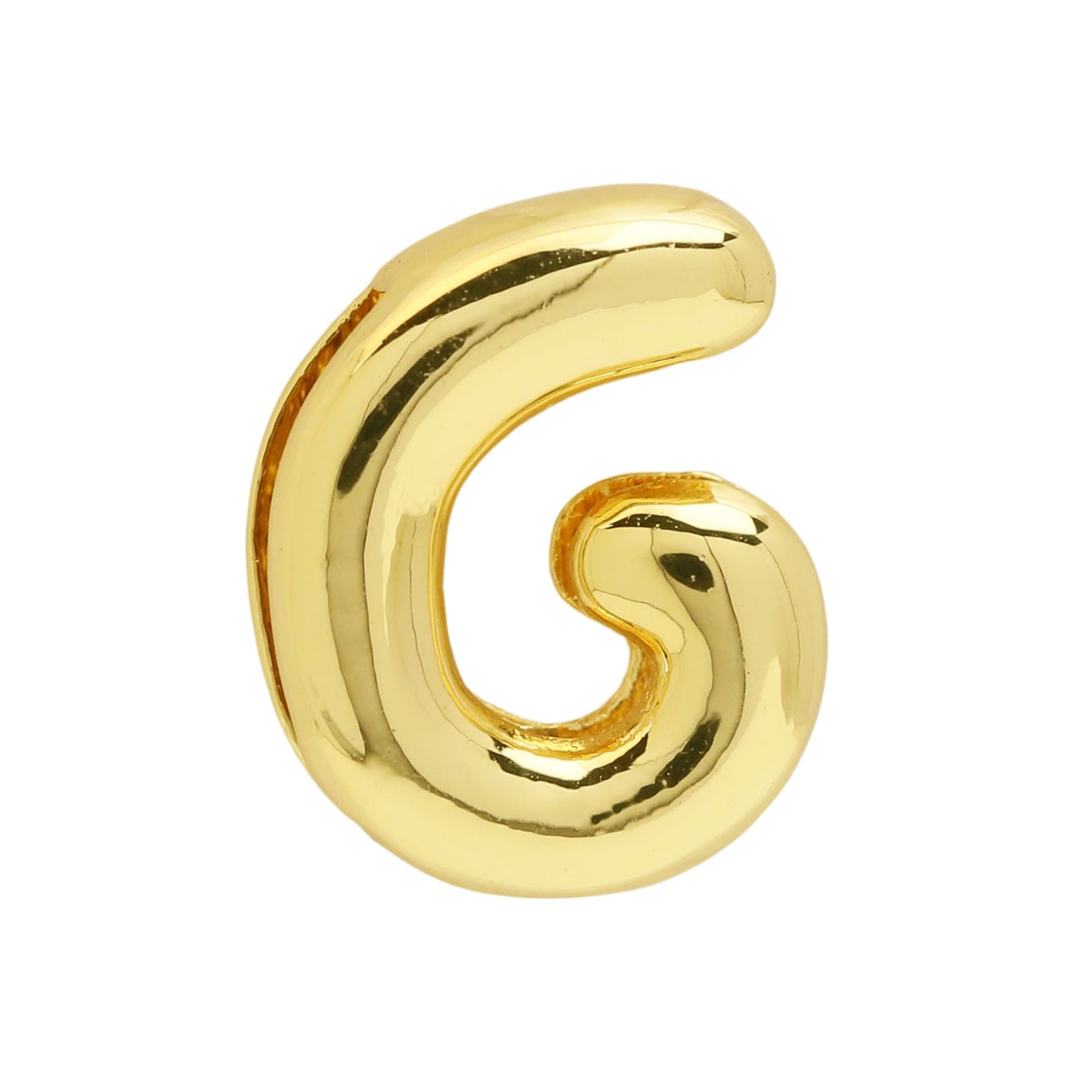 Golden Chubby Balloon Bubble Glossy Letter Bracelets