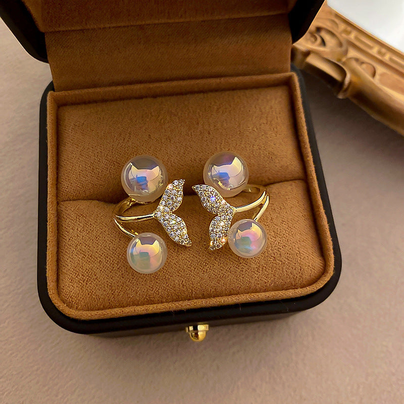 Luxury Mermaid Pearl Fashion High Sense Earrings
