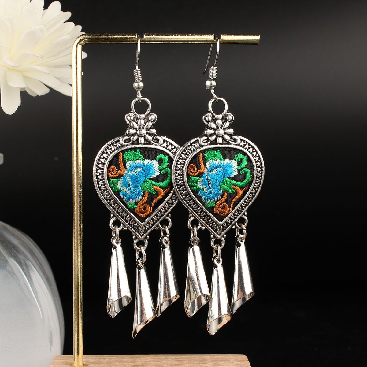 Chinese Style Retro National Miao Sier Earrings