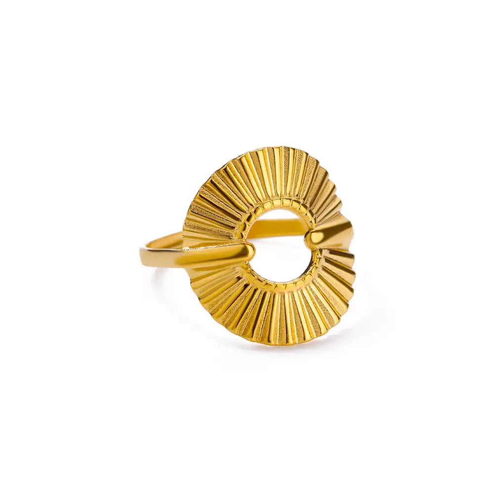 Women's Stainless Steel Butterfly Retro Popular Geometric Open Rings