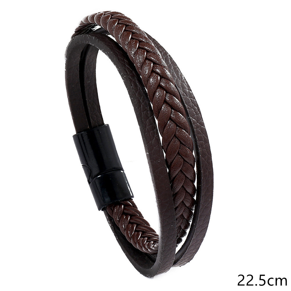 Men's Simple Fashion Woven Leather Rope Vintage Bracelets