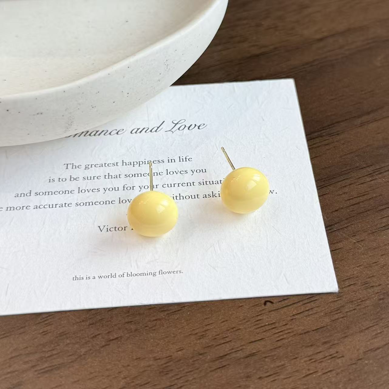 Women's Enamel Drop Oil Simple Summer Small Exquisite Stud Earrings
