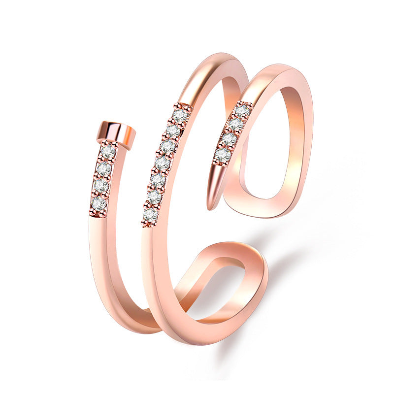 Women's Simple Rose Gold-plated Nail Fashion Personality Bracelets
