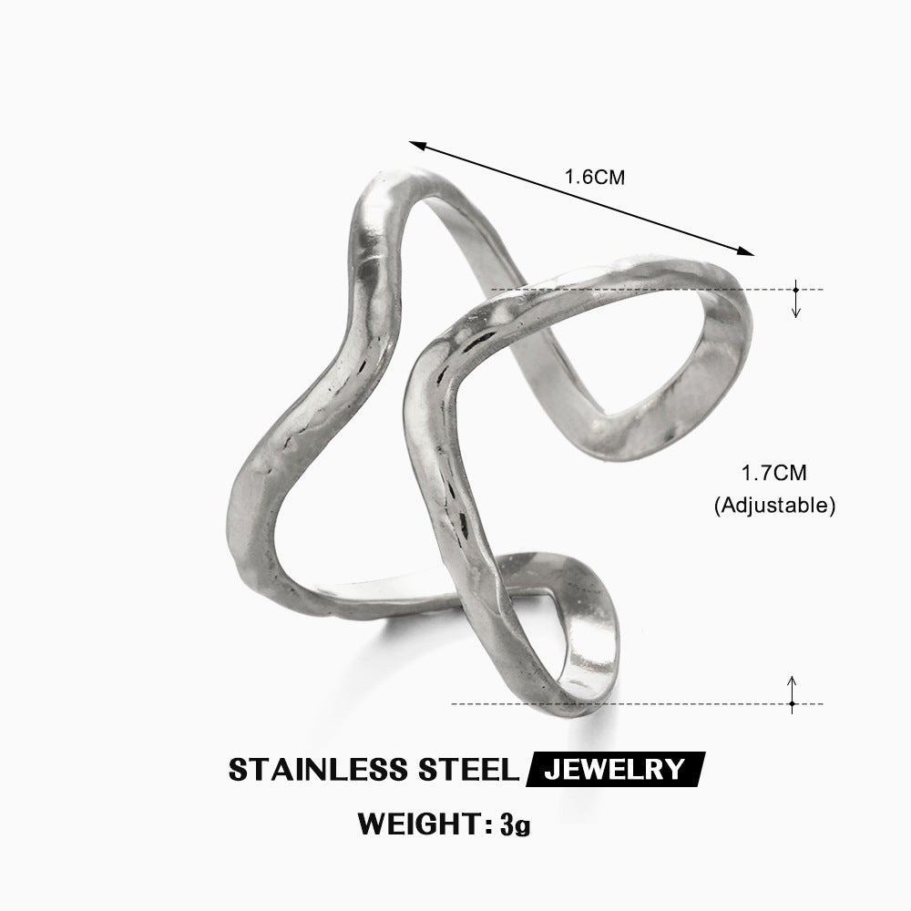 Women's Steel Temperament Wild Line Design For Rings