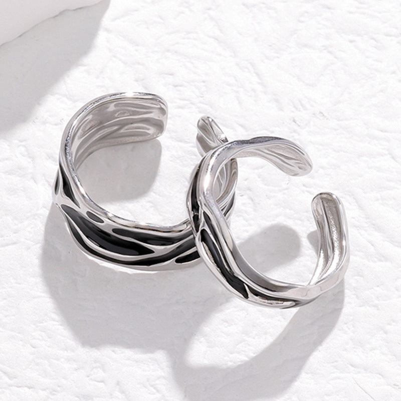 Dripping Oil Titanium Open-end Pairs Can't Quit Rings