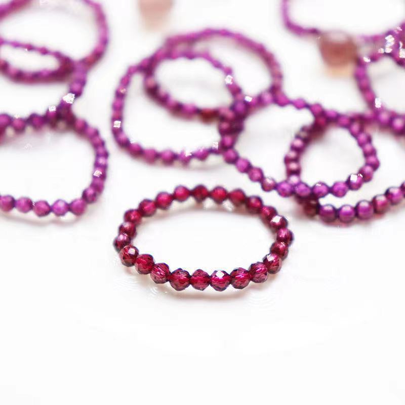 Tourmaline Turquoise Garnet Small Particle Fashion Rings